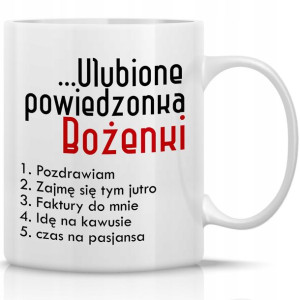KUBEK Prezent dla KOLEŻANKI Z PRACY IMIĘ Wzory