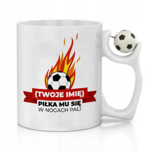KUBEK Uchwyt Piłka PREZENT dla Fana PIŁKI NOŻNEJ