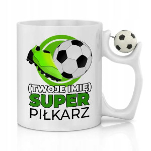 KUBEK Uchwyt Piłka PREZENT dla Fana PIŁKI NOŻNEJ