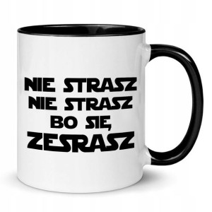 KUBEK WNĘTRZE CZARNE Nie STRASZ Nie Strasz DUDA