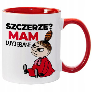 KUBEK WNĘTRZE CZERWON Prezent MAŁA MI Wiele Wzorów