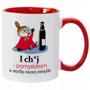 KUBEK WNĘTRZE CZERWON Prezent MAŁA MI Wiele Wzorów
