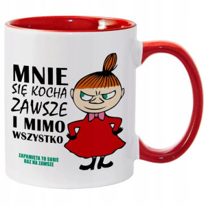 KUBEK WNĘTRZE CZERWON Prezent MAŁA MI Wiele Wzorów