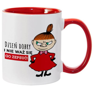 KUBEK WNĘTRZE CZERWON Prezent MAŁA MI Wiele Wzorów