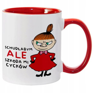 KUBEK WNĘTRZE CZERWON Prezent MAŁA MI Wiele Wzorów