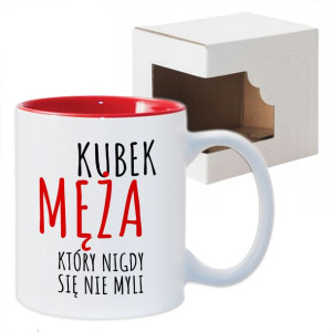 Kubek Wnętrze CZERWONE PREZENT NA WALENTYNKI Wzory