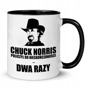 Kubek Wnętrze Ucho Czarne Chuck Norris Memy Mix