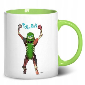 KUBEK Wnętrze Ucho ZIELONE wzór RICK AND MORTY 07