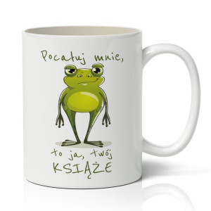 Śmieszny KUBEK wzór ŻABA 06 prezent + GRATIS