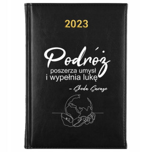 KALENDARZ Dzienny A5 2023 PODRÓŻE CYTATY Wzory