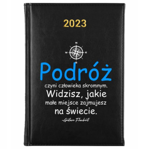 KALENDARZ Dzienny A5 2023 PODRÓŻNIKA CYTATY Wzory