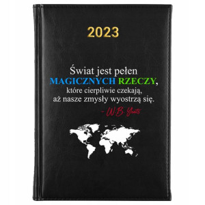 KALENDARZ Dzienny A5 2023 PODRÓŻNIKA CYTATY Wzory