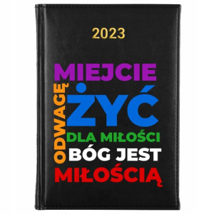 KALENDARZ Dzienny A5 2023 Religijne CYTATY Wzory