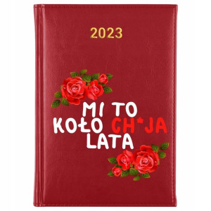 KALENDARZ Dzienny A5 2023 Śmieszny TEKST Wzory