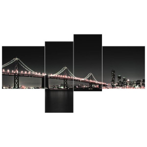 Czerwony most w San Francisco - Tanel Teemusk   - obraz drukowany  100x55cm