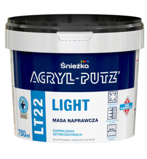ŚNIEŻKA ACRYL-PUTZ LIGHT LT22 superlekka szybkoschnąca masa naprawcza 750ml
