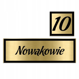 ZESTAW Tabliczek na DRZWI Nazwisko + NUMER WZORY