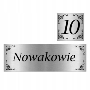 ZESTAW Tabliczek na DRZWI Nazwisko + NUMER Wzory