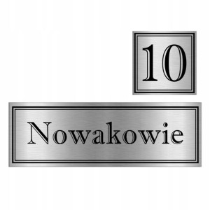 ZESTAW Tabliczek na DRZWI Nazwisko + NUMER Wzory