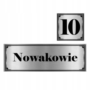 ZESTAW Tabliczek na DRZWI Nazwisko + NUMER Wzory