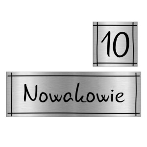 ZESTAW Tabliczek na DRZWI Nazwisko + NUMER Wzory