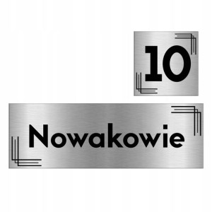 ZESTAW Tabliczek na DRZWI Nazwisko + NUMER Wzory