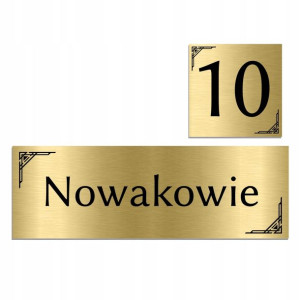 ZESTAW Tabliczek na DRZWI Nazwisko + NUMER WZORY