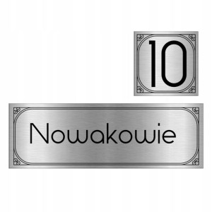 ZESTAW Tabliczek na DRZWI Nazwisko + NUMER Wzory