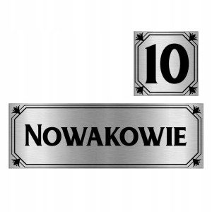 ZESTAW Tabliczek na DRZWI Nazwisko + NUMER Wzory