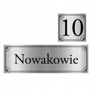 ZESTAW Tabliczek na DRZWI Nazwisko + NUMER Wzory