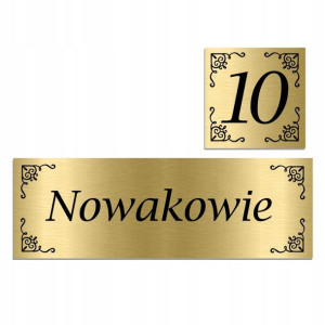 ZESTAW Tabliczek na DRZWI Nazwisko + NUMER WZORY