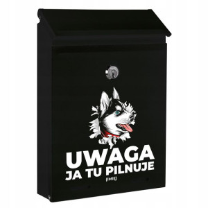 SKRZYNKA na listy UWAGA PIES Własne IMIĘ Wzory
