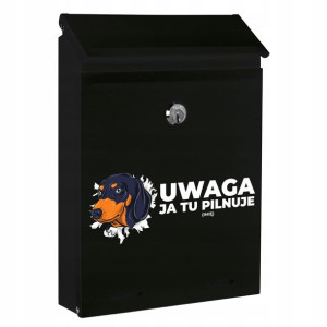 SKRZYNKA na listy UWAGA PIES Własne IMIĘ Wzory