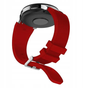 Pasek Gumowy do Zegarka 22mm Zamienny CZERWONY