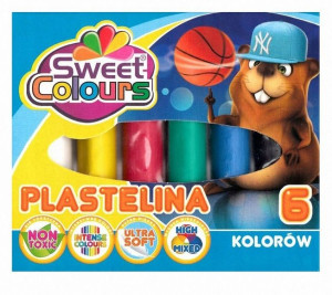 1518 Plastelina Szkolna 6 Kolorów dla Dzieci