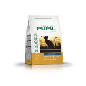 Karma sucha dla kota PUPIL Premium STERILE bogata w kurczaka 800 g