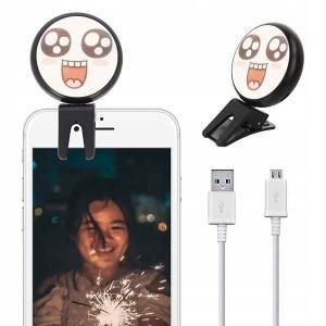 Ledowa Lampa Beauty Selfie Pierścieniowa Czarna