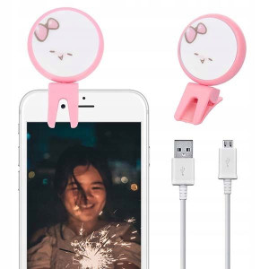 Ledowa Lampa Beauty Selfie Pierścieniowa Różowa