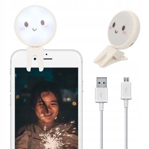 Ledowa Lampa Beauty Selfie Pierścieniowa Top Biała