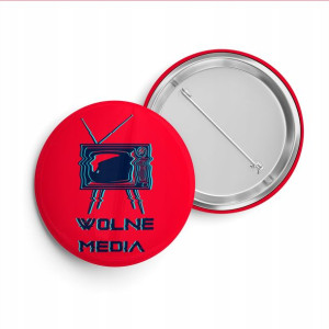 Przypinka Pin 38mm Button Anty-pis Wolne Media 02