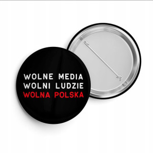 Przypinka Pin 38mm Button Anty-pis Wolne Media 08