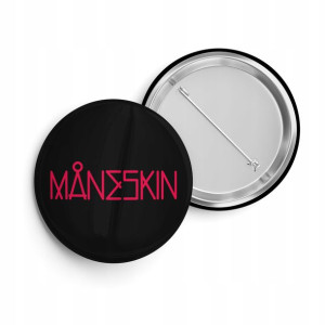 PRZYPINKA PIN 38mm Button Prezent Wzór MANESKIN 01