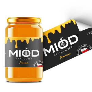 NAKLEJKA Etykieta do MIODU Personalizowane WZORY
