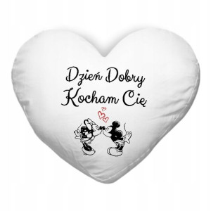 Poduszka SERCE BIAŁA Prezent LOVE KOCHAM CIĘ 07