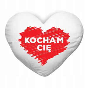 Poduszka SERCE BIAŁA Prezent LOVE KOCHAM CIĘ 10
