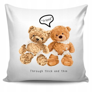 Poduszka dekoracyjna BIAŁA Wiele Wzorów TEDDY BEAR