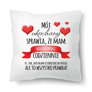 PODUSZKA PREZENT na WALENTYNKI Twoje IMIĘ Wzory