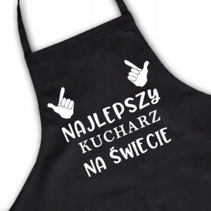Fartuch Czarny Najlepszy Kucharz na Świecie 11