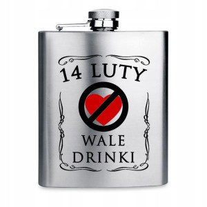PIERSIÓWKA metalowa 240ml Prezent Walentynki 01