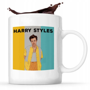 KUBEK Biały z nadrukiem Prezent HARRY STYLES 03